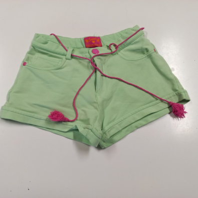 Pantalone Corto Verde Menta Con Laccio Rosa  Original Marines 5/6 Anni  