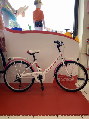 Bicicletta 24'' ITEX CAMILLA Bianco Rosa Con Portapacchi Campanello 1 Cambio Saiguan  In Ottimo Stato 