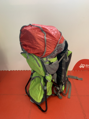 Zaino Trekking Porta Bambino Marsupio Verde Con Copertura Parapioggia  