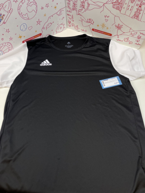Maglia Boy T Shirt Tessuto Tecnico Adidas Nera  Tg L 15/16 A  
