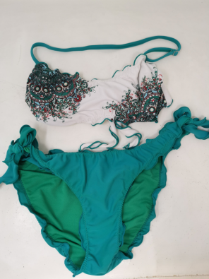 Mare Costume Girl 12 A - Bikini Vari Verde E Blu   
