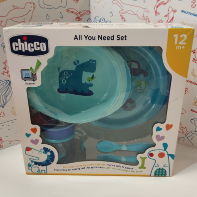 Set Pappa Chicco All You Need Set Azzurro Nuovo  