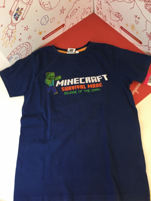 Maglia Bimbo Blu 9-10 Anni Minecraft  