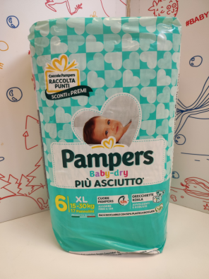 Pannolini Pampers Baby Dry 6 XL (15-30 Kg) Conf 1z