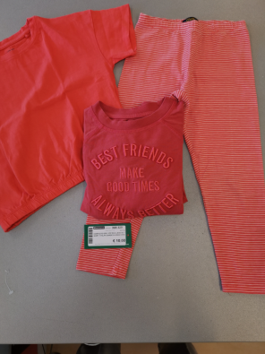 Completo Girl 3 Pz 5/6 A Leggins T Shirt + Felpa Garzata Arancione   